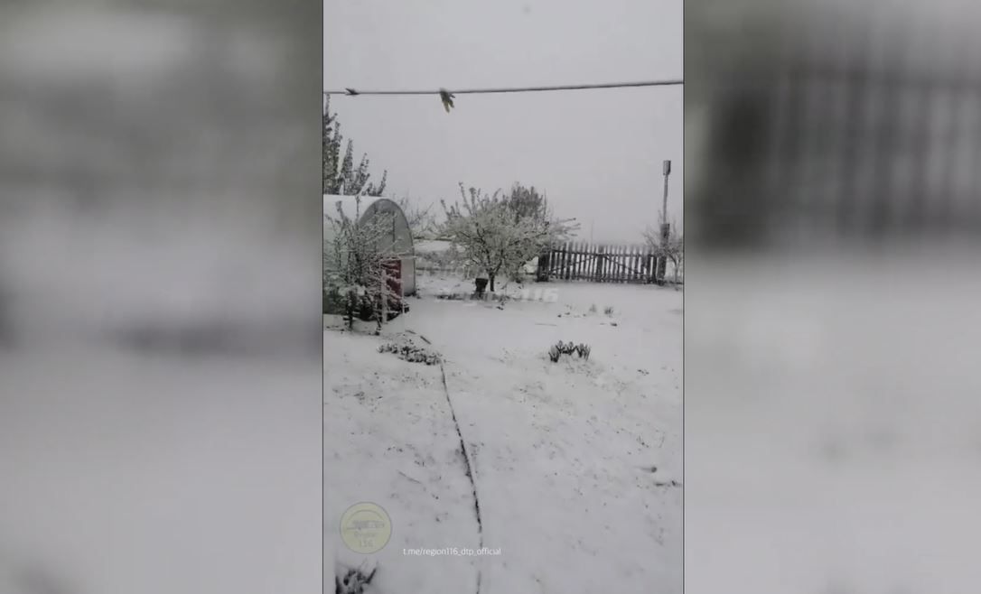 В Татарстане выпал снег